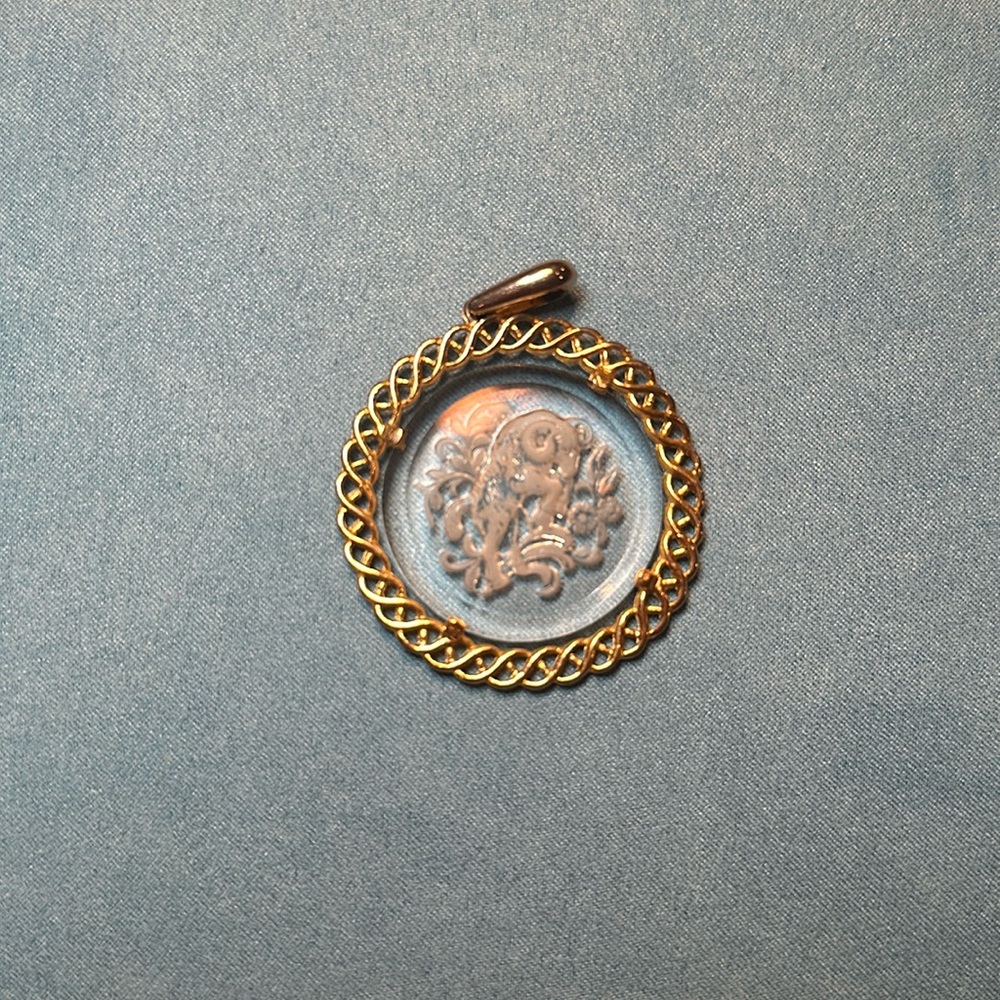 Trifari zodiac Aries pendant